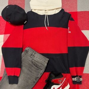 [RARE] Vintage Polo Ralph Lauren CP-RL 92 Red and Black Hoodie